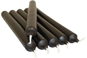 REQUISITE NEEDS Pack of 10 x Colourful Paraffin Wax Dinner Stick Candles (Black)…