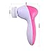 family-baby Multi-Function Portable Facial Skin Care Electric Massager Scrubber with Facial Latex Brush Cosmetic Sponge