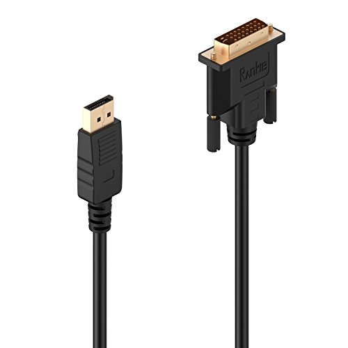 DP auf DVI, Rankie 2-Pack 1.8m Gold Plattiert DisplayPort DP zu DVI Kabel (Schwarz) – R1109E - 6