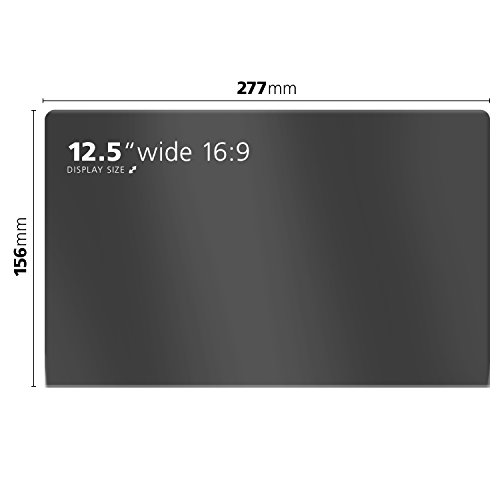 #simplehack® Blickschutzfolie – Privacy Filter – Sichtschutzfolie Notebook – Displayschutz für Laptop – anti spy folie – anti glare – Blickschutzfilter für 12.5W‘ Display geeignet – entspricht einer Bildschirmgröße von 277 x 156 mm - 2