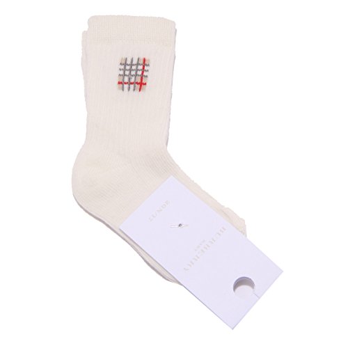 Preisvergleich Produktbild BURBERRY 1333W calzini Bimbo Ivory Cotton Socks Kid Unisex [17]