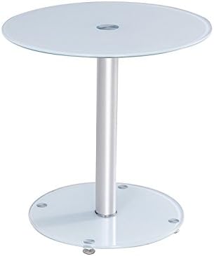 Premier AV LT07 Round  Side and Coffee Table - White