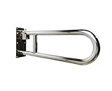 Design: Hochklappen und aus dem Weg räumen, platzsparend bei Nichtgebrauch, für kleines Bad geeignet, bietet sicheren Halt bei geringerem Platzbedarf, korrosionsbeständiges Design, entspricht den ADA-Spezifikationen.