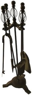 Harewood 5 Piece Black Spiral Fire Set FIRE32