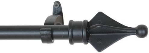 RuLu 28017 28 by 48-Inch Arrow Head Black Curtain Rod with 0.75-Inch Pipe by Rulu