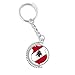 Produktbild DIYthinker Libanon Asien National Emblem Drehbare Schlüsselanhänger Ringe 1.2 Zoll x 3.5 Zoll Mehrfarbig