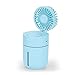 Produktbild WWWWXW Lüfter, Sprühkühlung Kleiner Lüfter, Mini wiederaufladbare USB-Klimaanlage Desktop-Desktop stummschalten großer Wind Kleiner Lüfter,Blue