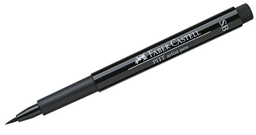Faber-Castell 167891 – Tuschestift Pitt artist pen, Strichstärke SB, Farbe 199, schwarz - 2