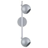 Farbe: silber Decken- Wandlampe Retro Spot Leuchte Strahler beweglich im Set inklusive LED-Leuchtmittel