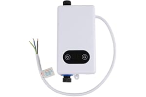 JEFFERGARDEN Scaldabagno Elettrico Istantaneo, Senza Serbatoio, in Acciaio Inox, 24 Ore, per e Bagno