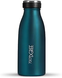 720°DGREE Botella Agua Acero Inoxidable “milkyBottle“ – 350ml - Sin BPA Free, Antigoteo y Prueba de Fugas - Frasco térmico, Cantimplora Aislada - Bebida con Gas, Deporte, Escuela, Gimnasio, Exteriore
