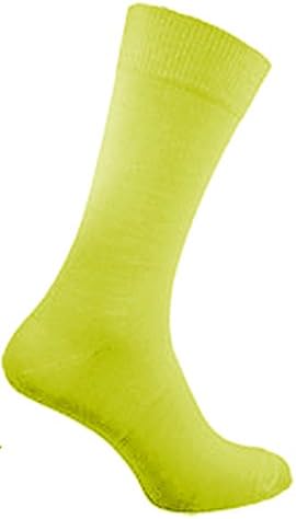 Mens Quality Neon Socks Various Colours Size 6-11 (Yellow)