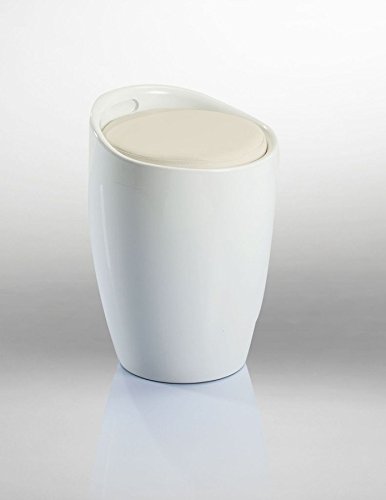 Badhocker Sitzhocker Hocker Stuhl mit Stauraum Weiss DH0602 - Duhome - mit Stauraum abnehmbare Sitzkissen Wäschehocker