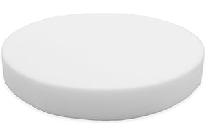 SARANI Runder Polyurethan-Schaumstoff zum Polstern von Kissen, Stühlen, Bänken und Hockern, Dichte 30 kg/m³ (Durchmesser 35 cm, Dicke 3 cm)