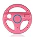 Price comparison product image Natthom Fashion Racing Games Steering Wheel For Nintendo Wii Mario Kart (pink)