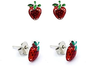 Sweet Strawberry Fruit Stud Earrings