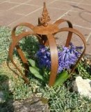Edelrost Krone „Lilie“ 54x50cm rostige Gartendekoration - 2