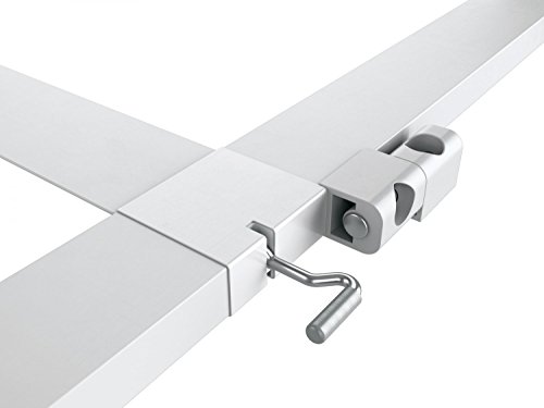 Premium Slim PLUS Fliegengitter für Tür als Alubausatz mit Fiberglasgewebe – Profi Insektenschutz – 100 cm x 210 cm weiß - 6