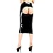Produktbild EXLATEX Frauen Latex Gummi Pr¨¹gel Open Clubwear Langer Rock Fetisch