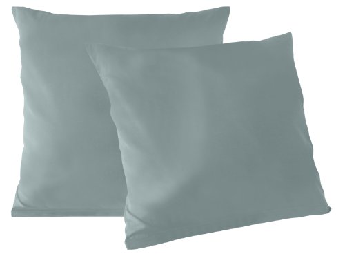 4er Pack zum Sparpreis – Microfaser-Kissenhüllen – Wohndekoration in schlichtem Design – 8 modernen Uni-Farben und 3 Größen, 80 x 80 cm, grau - 2