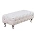 Produktbild HOMCOM Polsterbank Sitzbank Truhenbank Lounge Retro, Kunstleder+Metall, Weiß, L117xB47xH40cm