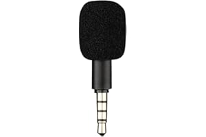 JIzian Black 4 Pole Mini Portable Microphone Jack 3.5mm Aux 4 Pole/ 3 Pole Karaoke Mic for Recorder Mobile Phone Smart Phone Computer Laptop, Multipurpose Condenser Microphone Accessories