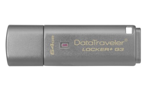 Kingston DTLPG3/64GB Data Traveler Locker + G3 - Memoria USB 3.0 (protección de Datos personales, Copia de Seguridad automática en la Nube)