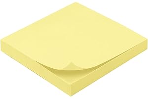 WAYTEX 931642 Notes autocollantes bloc de 100 feuilles jaunes carrées 75 x 75 mm adhésives repositionnables