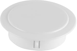 Laroal 100mm Outer Diameter Hole Cover Air Conditioning Hole Decorative Cap Pipe End Cap for Pipe Protection White Plastic Circular Locking Hole Insert for AC and Ventilation