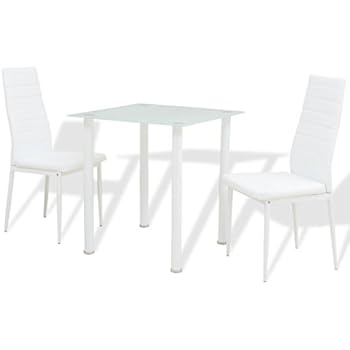 lifestyle4living Essgruppe,klein, 3-teilig, Sonoma Eiche, weiß