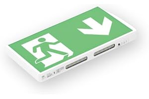 ‎ENOVALITE ENOVALITE LED Fluchtwegleuchte Notleuchte mit Anti-Panik-Licht, Akku und Test-Funktion - Dauerbetrieb o. Notbetrieb - Rettungsweg Notausgang Notfall EXIT