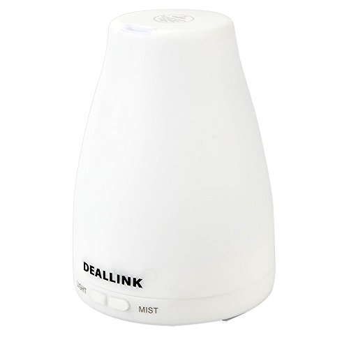 Aroma Diffuser 100ml Deallink Ultraschall Luftbefeuchter mit 7 LED Farbwechsel Kalten Nebel für Ätherische Öle, Kinderzimmer Schlafzimmer Büro