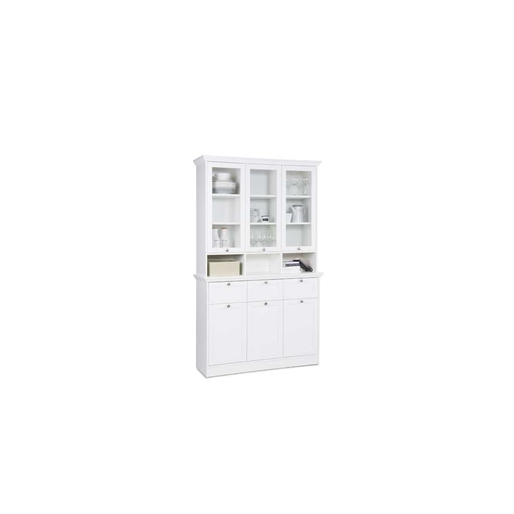 lifestyle4living Buffetschrank in weiß,3 Türen, 3 Schubkästen, 3