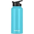 InstaCuppa Insulated Water Bottle 1000 mL, with Flip Top Carry Lid, Double-Wall Thermosteel Flask, Vacuum Insulated Stainless Steel | Retains Hot and Cold Temperatures, Green