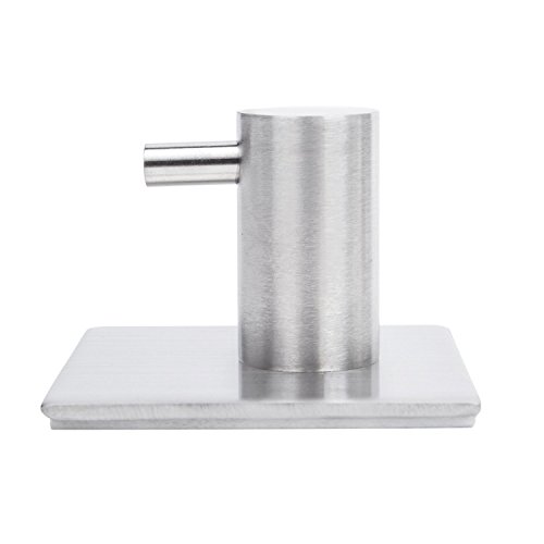 Handtuchhaken Bademantelhaken Kleiderhaken Edelstahl Einzel selbstklebend Nickel Haken gebürstet - 4