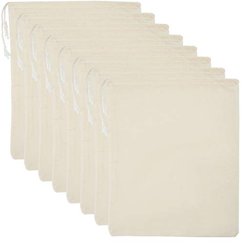 Irich Bolsas de malla reutilizables con cordón para almacenar especias, artesanías, filtración de jabón o escoria y licor medicinal 25 piezas 25 piezas