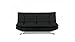 Produktbild Bettcouch FAITH Lederlook schwarz Verwandlungssofa Klappbett Liegesofa Funktionssofa 2Sitzer