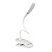 Price comparison product image Idealeben Desk Lamp [Stand & Clip on] LED Dimmable Touch Eye-Care Flexible Gooseneck Bed Lights for Kids Reading with USB Charge-White