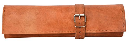 Gusti Leder nature “Jace“ Werkzeugtasche Werkzeugrolltasche Werkzeugmappe Werkzeuge Rolltasche Malutensilien Hülle Ledertasche Näh und Strickzubehör Tasche Ziegenleder Vintage Braun A121b - 7