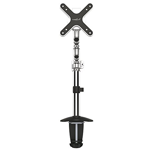 PureMounts PM-STYLE-DM-23C Schreibtisch Halterung für Monitore bis 71cm (28 Zoll), schwenkbar, neigbar, drehbar, VESA 100, Armlänge: 2x ca.16cm - 2