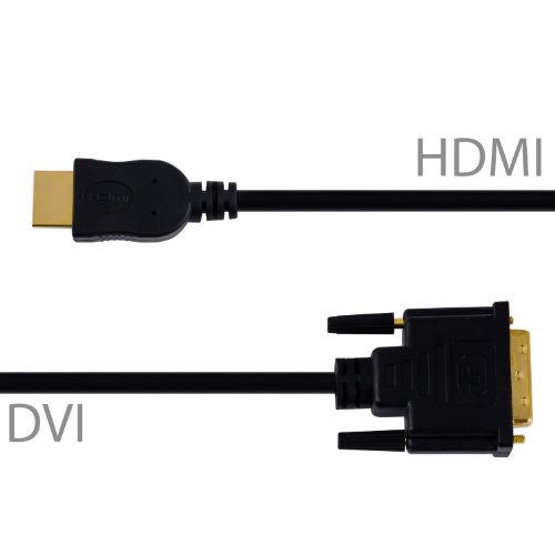 5m CSL – HDMI auf DVI (24+1 Dual Link) – High Speed (Adapter) Kabel | HDTV bis zu 1080P / Full HD | 3D Ready | vergoldete Kontakte - 2