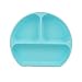 Produktbild YeahiBaby Silikon Geteilte Platte Wiederverwendbare Rutschfeste Geschirr Platte für Kinder Kleinkind Kinder (Blau)