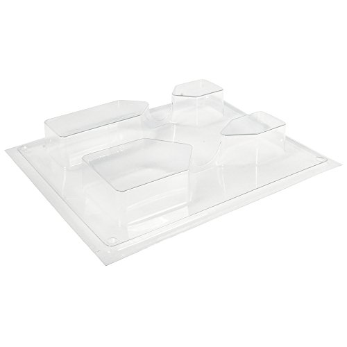 RAYHER 36058000 Gießform: Häuser, 4 Häuser 5,5-10,5cm,Tiefe 3cm, PET, Transparent, 2.95 x 2.1 x 0.33 cm - 2