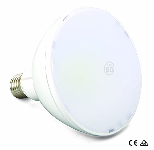 Viribright 750281, LED IP54 PAR38, CRI90+ dimmable, 1200 Lumens, Light Weight, Cool To Touch, Shatter resistant., Plastik, 15 watts, E27, White, 12 x 12 x 13.5 cm - 2