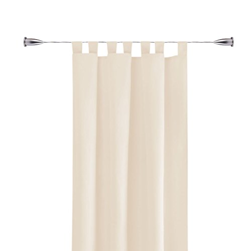 Seilspanngarnitur Niro- Drahtseil Wand zu Wand, ca. 5m, Befestigungssystem Gardinen Auswahl: Castello silber – matt - 5
