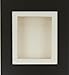 BabyRice Deep Box Display Frame for 2D 3D Art Objects Medal Keepsake Baby Casts 1st Bootees Flowers Black / Cream Mount / Cream backing