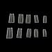 Crazy Cart 100Pcs Clear Acrylic French False Nail Half Tips Box Package