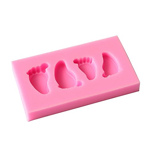 valink Kuchenform Pfanne, 1 Stück Baby Fuß Stil cute Silikon Form Schokolade Fondant-Kuchen Backform Backformen Pudding Küche Supplies - 2