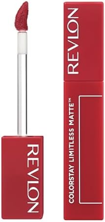 Revlon ColorStay Limitless Matte Liquid Lipstick, Rossetto Liquido Opaco, Arricchito con Triplo Acido Ialuronico, Formula 100% Vegana, Ultra Resistente, Dream Job 014, 5 ml