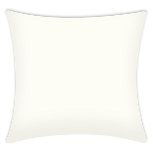 WOLTU KB5119ws , Kissenbezug Kissenhülle 100% Baumwolle , Sofakissen Dekokissen Bezug , Kopfkissen Hülle Bezüge , 80×80 cm , Weiß - 2